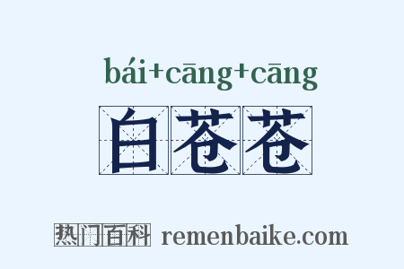 白苍苍是什么意思的图片